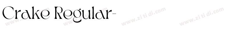 Crake Regular字体转换